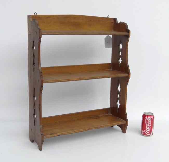 Appraisal: Walnut wall shelf '' x ''