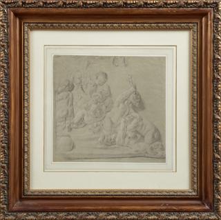 Appraisal: English School Quarreling Putti th c graph English School Quarreling