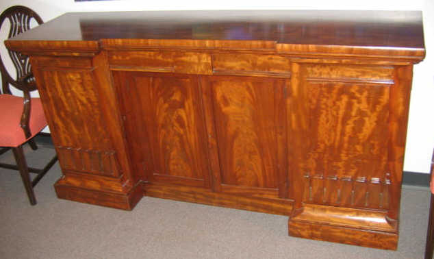 Appraisal: ENGLISH WILLIAM IV MAHOGANY SIDEBOARD Rectangular breakfront top over the