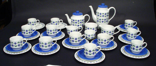 Appraisal: Collection of Midwinter 'Roselle' pattern tea coffee ware comprised teapot