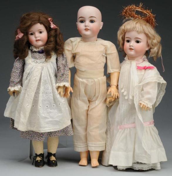 Appraisal: Lot of German Bisque Dolls Description Germany Ca Bisque socket