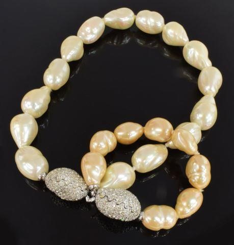 Appraisal: lot of Judith Leiber jewelry knotted Baroque style faux pearls