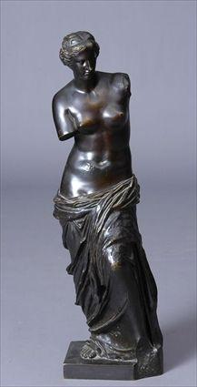 Appraisal: BRONZE FIGURE OF THE VENUS DE MILO in