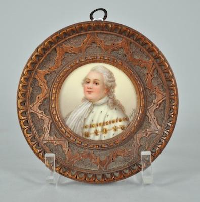 Appraisal: A Miniature Portrait on Porcelain of Louis XVI Signed S