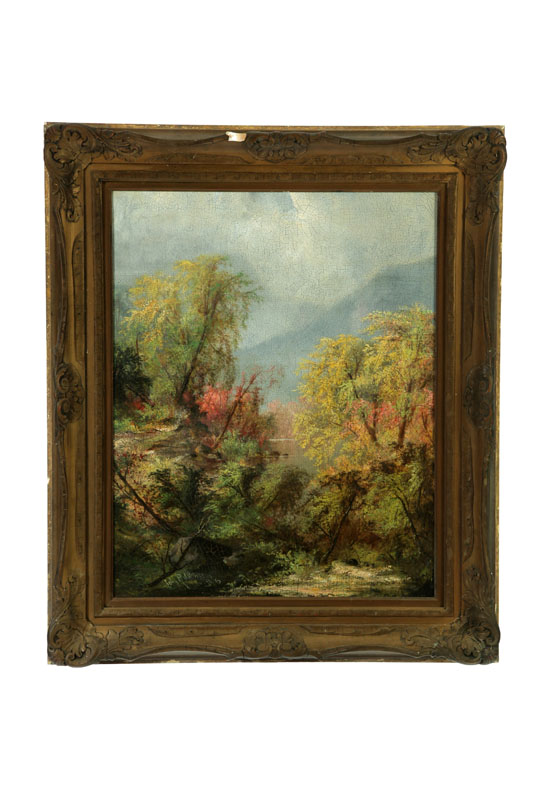 Appraisal: FALL LANDSCAPE BY JOHN R JOHNSTON BORN CINCINNATI - Oil