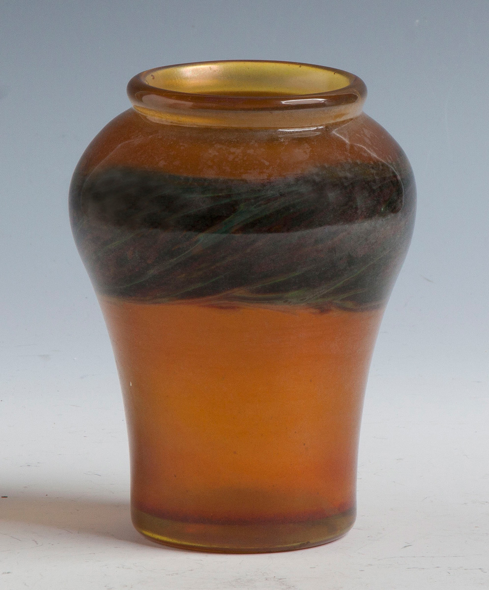 Appraisal: Tiffany Studios Paperweight Favrile Glass Vase C Sgn LCT Favrile