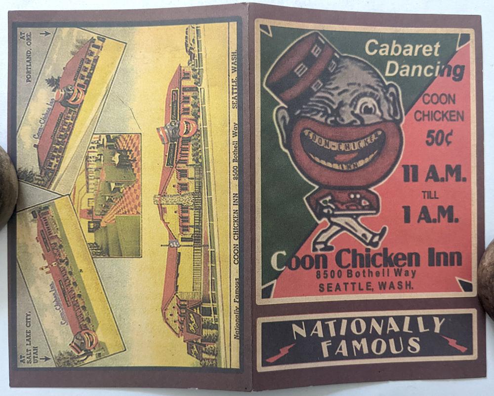 Appraisal: VINTAGE MENU COON CHICKEN INN CABARET DANCINGThe provenance of this