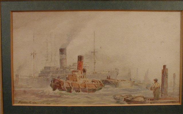 Appraisal: Ernest R Harington A steam frigate tug and other boats