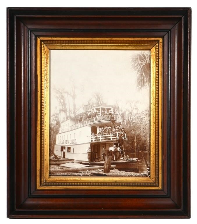 Appraisal: Early s photos of the passenger steam boat Metamora from