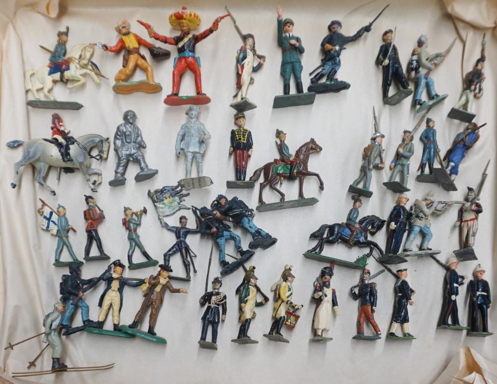 Appraisal: Collection of Forty Painted Lead and Plastic Soldiers and Other