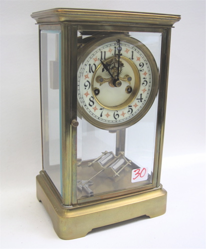 Appraisal: AN AMERICAN CRYSTAL REGULATOR SHELF CLOCK attributed to the Ansonia