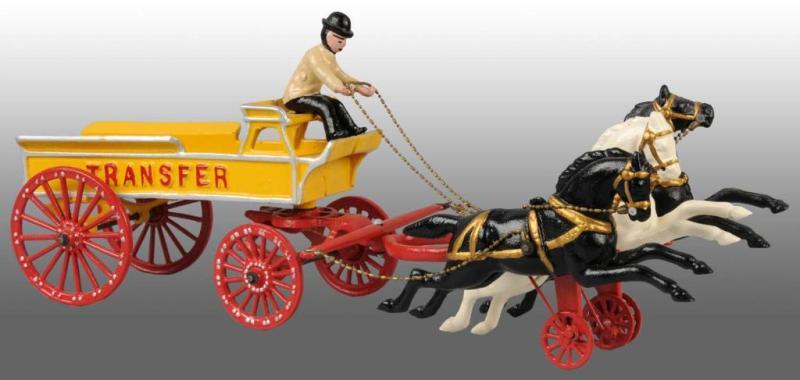 Appraisal: Cast Iron Reproduction Transfer Wagon Toy Description Includes one removable