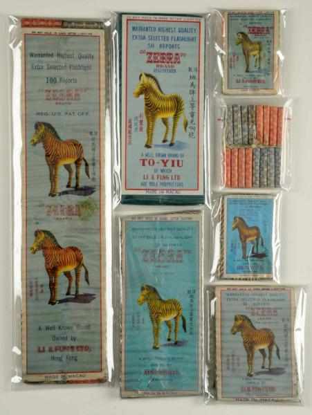 Appraisal: Lot of Zebra Firecracker Packs Includes two -packs one -pack