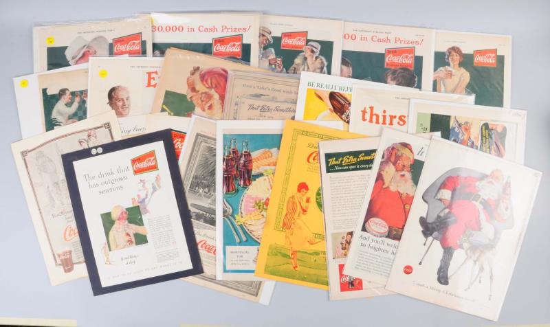 Appraisal: Lot Of Coca-Cola Magazine Ads This lot contains numerous Coca-Cola