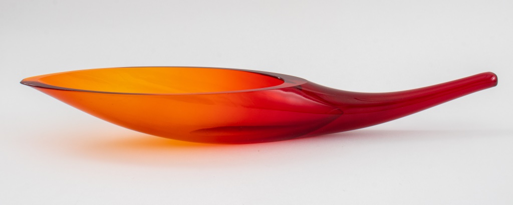 Appraisal: WINSLOW ANDERSON FOR BLENKO GLASS HORN OF PLENTY Winslow Anderson