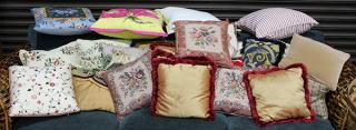 Appraisal: lot of Throw pillows lot of Throw pillows including needlepoint