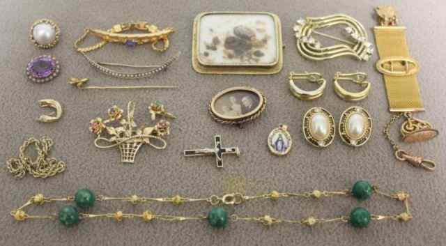 Appraisal: Jewelry Lot Including kt Includes a pair of bi-color gold