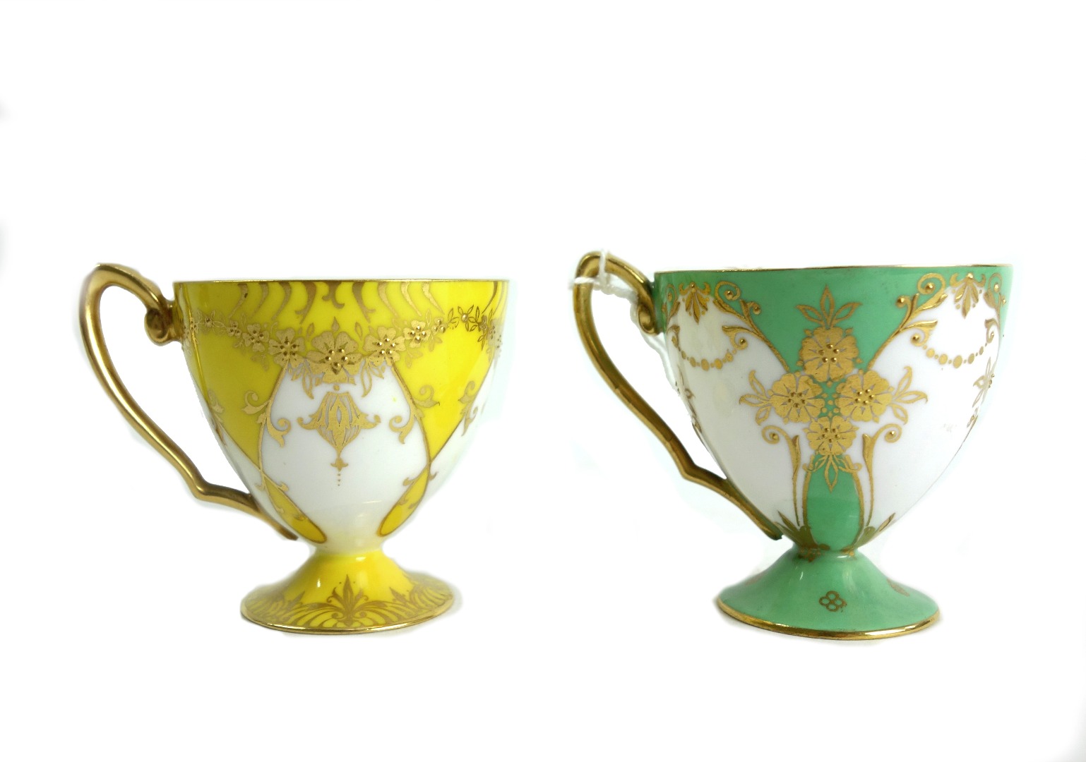 Appraisal: A Royal Worcester matched part service of gilt cabinet cups