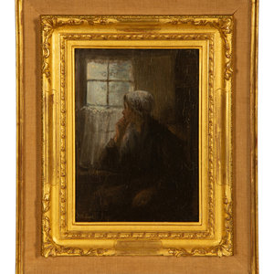 Appraisal: Attributed to Josef Israels Dutch - Girl at Window oil