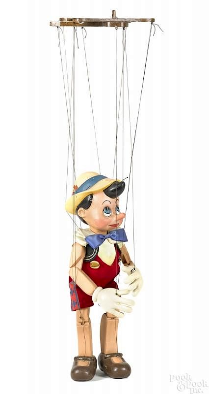 Appraisal: Sky Highchief fully articulated Pinocchio marionet Sky Highchief fully articulated