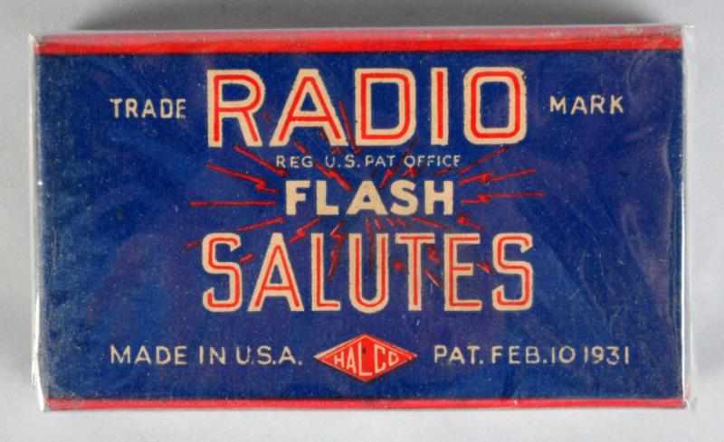 Appraisal: Radio Flash Salutes Firecrackers Class Manufactured by Halco Pat Feb