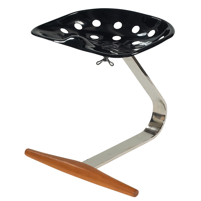 Appraisal: Achille and Pier Castiglioni Mezzadro stool by Zanotta cantilevered form