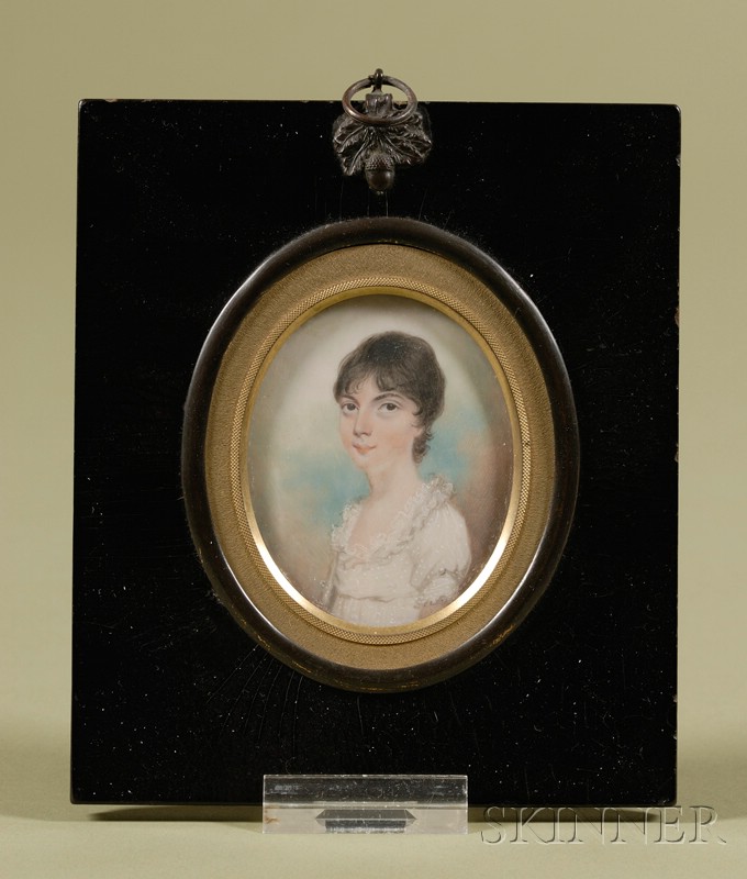 Appraisal: English School Early th Century Portrait Miniature of Young Girl