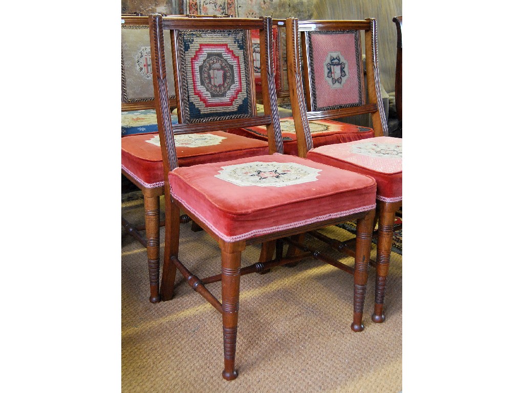 Appraisal: A set of six Victorian mahogany dining chairs by Gillow