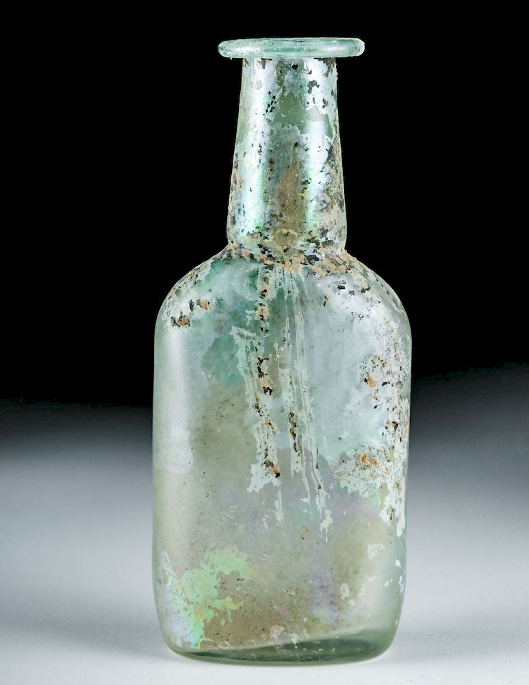 Appraisal: Roman Glass Bottle w Beautiful Iridescence Holiday Shipping Deadlines USA