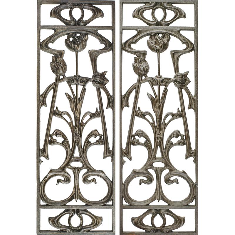 Appraisal: HECTOR GUIMARD Art Nouveau decorative grates HECTOR GUIMARD Art Nouveau