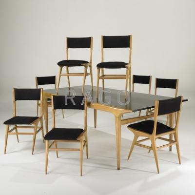 Appraisal: CARLO DI CARLI SINGER AND SONS Dining table and set