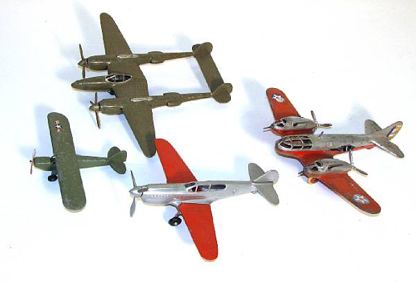 Appraisal: Hubley Airplanes Assorted American metal planes from the 's era