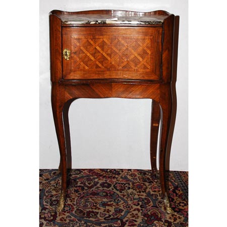 Appraisal: Continental Rococo Gilt-Bronze Mounted Kingwood and Tulipwood Side Table Estimate