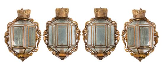 Appraisal: Sale Lot A Set of Four Spanish Baroque Style Gilt