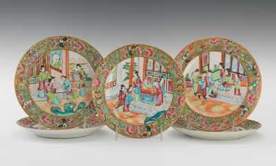 Appraisal: A Lot of Rose Medallion Plates with Various Scenes Five