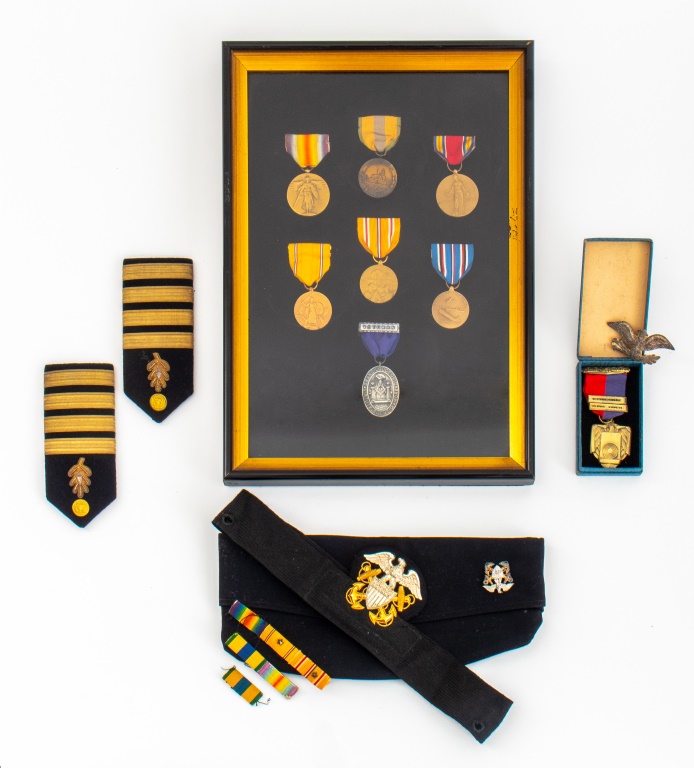 Appraisal: MILITARY AWARD ASSEMBLED COLLECTION Collection of military awards including a