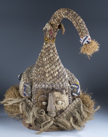 Appraisal: Straw Woven Ceremonial Mask Possibly Luba Tribe H x W