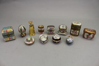 Appraisal: French Limoges Boxes French Limoges Boxes