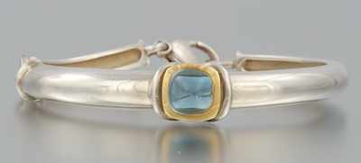 Appraisal: A Movado Sterling Silver k Gold and Topaz Bracelet Sterling