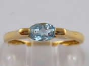 Appraisal: A yellow metal tests carat gold blue topaz ring topaz