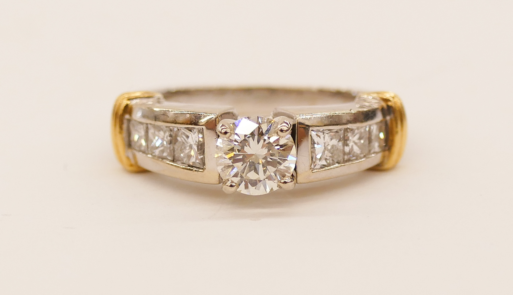 Appraisal: Lady's ctw Diamond k Engagement Ring Size A two-tone gold