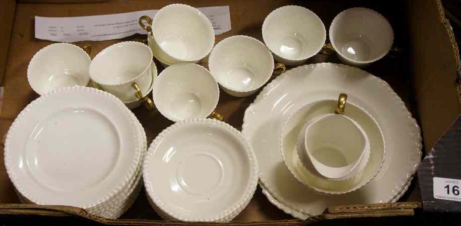 Appraisal: Tray of Aynsley White Tea Wares consisting Side Plates Cups