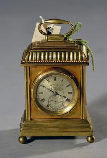 Appraisal: H Darvell Carriage Clock H Darvell London brass bracket carriage