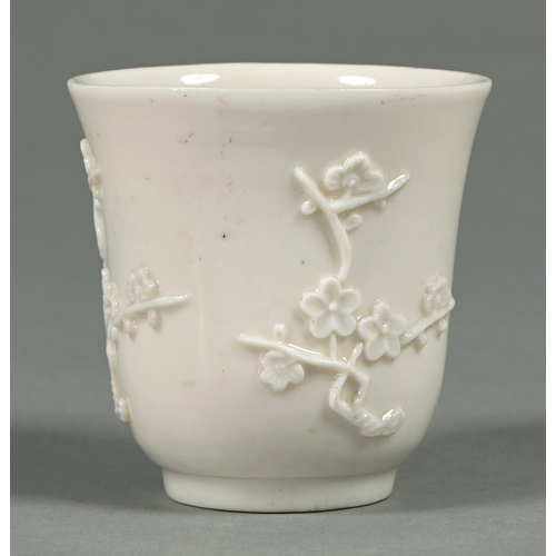 Appraisal: A Chinese blanc de chine beaker Kangxi period of inverted