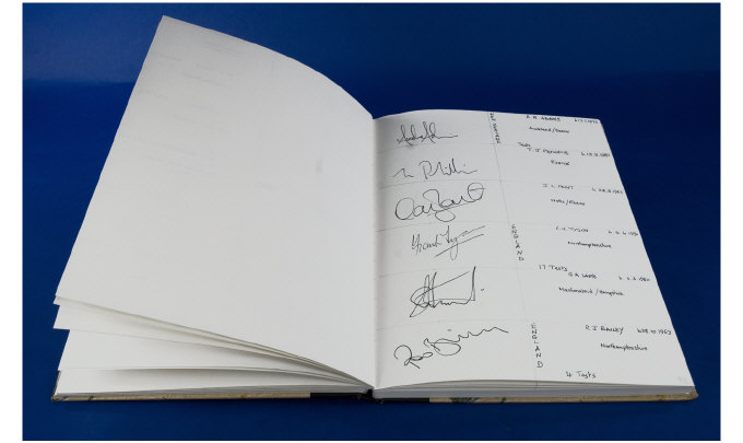 Appraisal: Cricket Autograph Book A cricket autograph book with over signatures