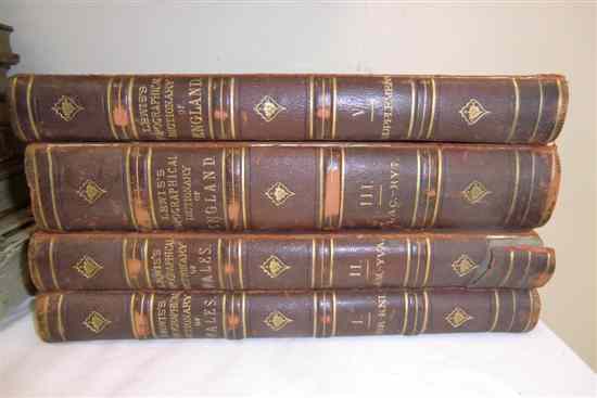 Appraisal: LEWIS S A TOPOGRAPHICAL DICTIONARY OF ENGLAND four Vols only