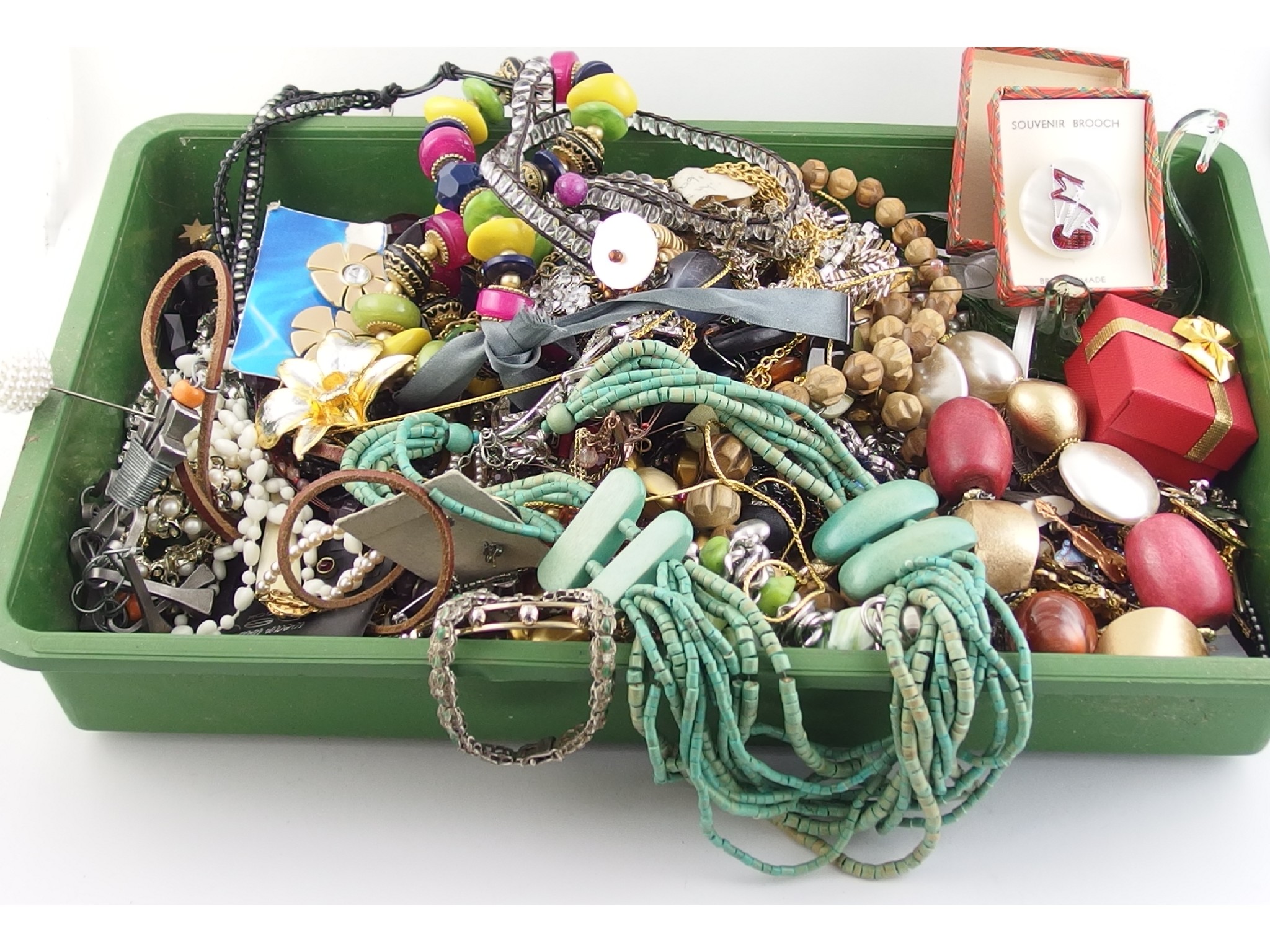 Appraisal: A collection of costume jewellery to include retro items and