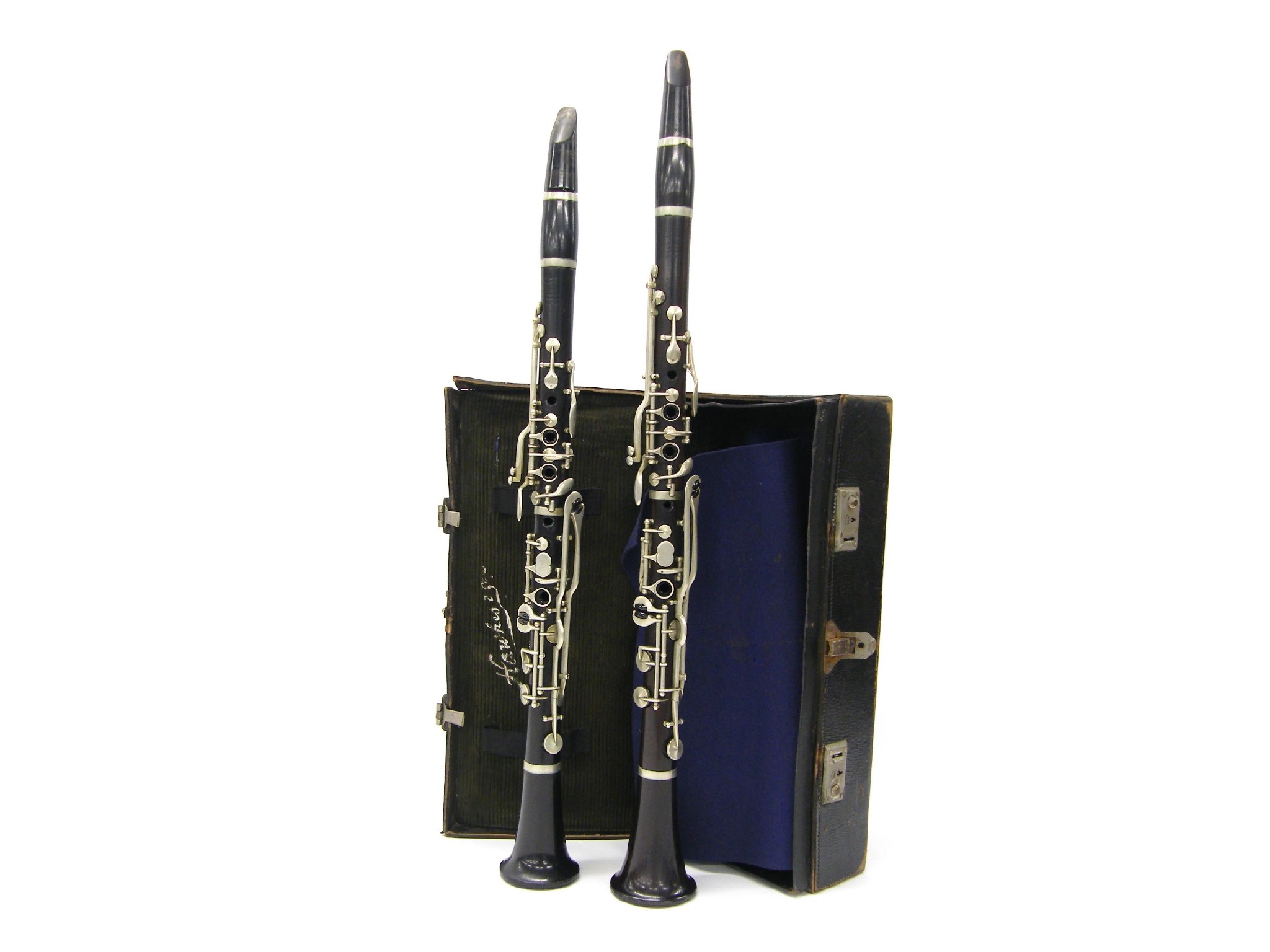 Appraisal: Consecutive pair of clarinets by and stamped Boosey Co Makers