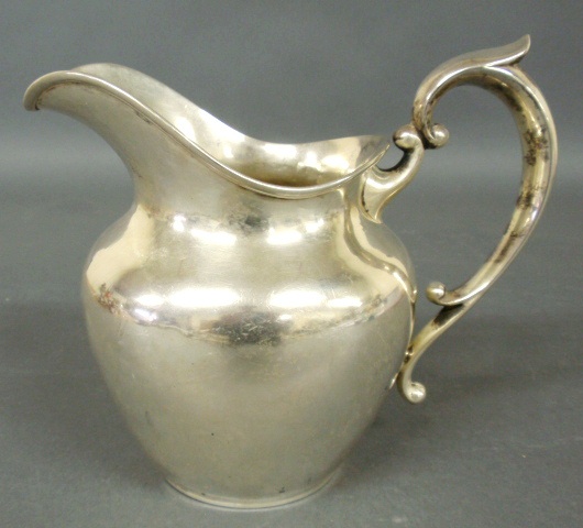 Appraisal: - Sterling silver water pitcher h x w troy oz