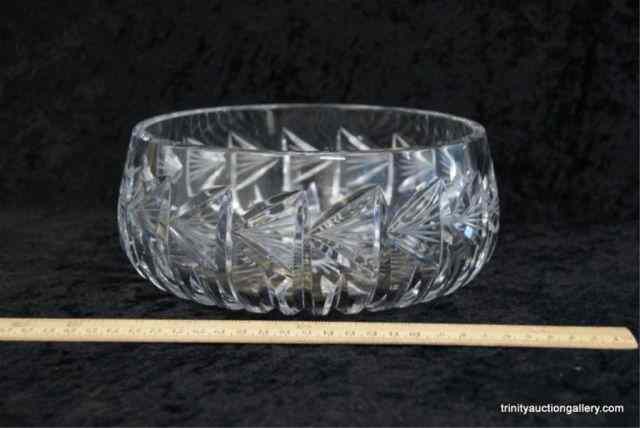 Appraisal: Cut Lead Crystal '' Console BowlUnidentified brand or pattern at